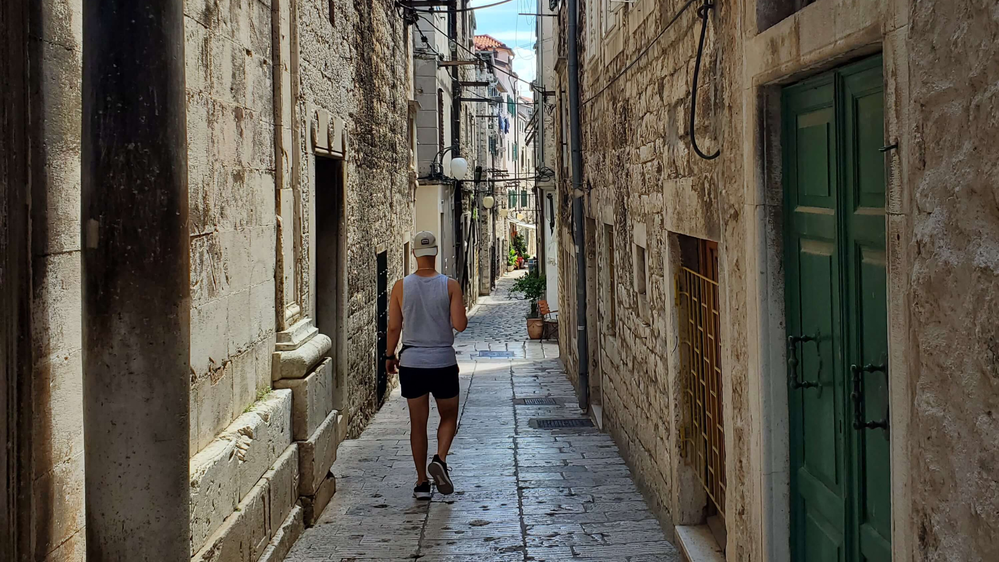 Narrow street in Šibenik, Croatia